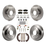 Front Rear Brake Rotor Ceramic Pad & Drum Kit (7Pc) For 02-06 Nissan Sentra 1.8L