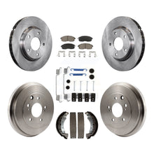 Load image into Gallery viewer, Front Rear Disc Brake Rotors Ceramic Pads And Drum Kit (7Pc) For Nissan Sentra