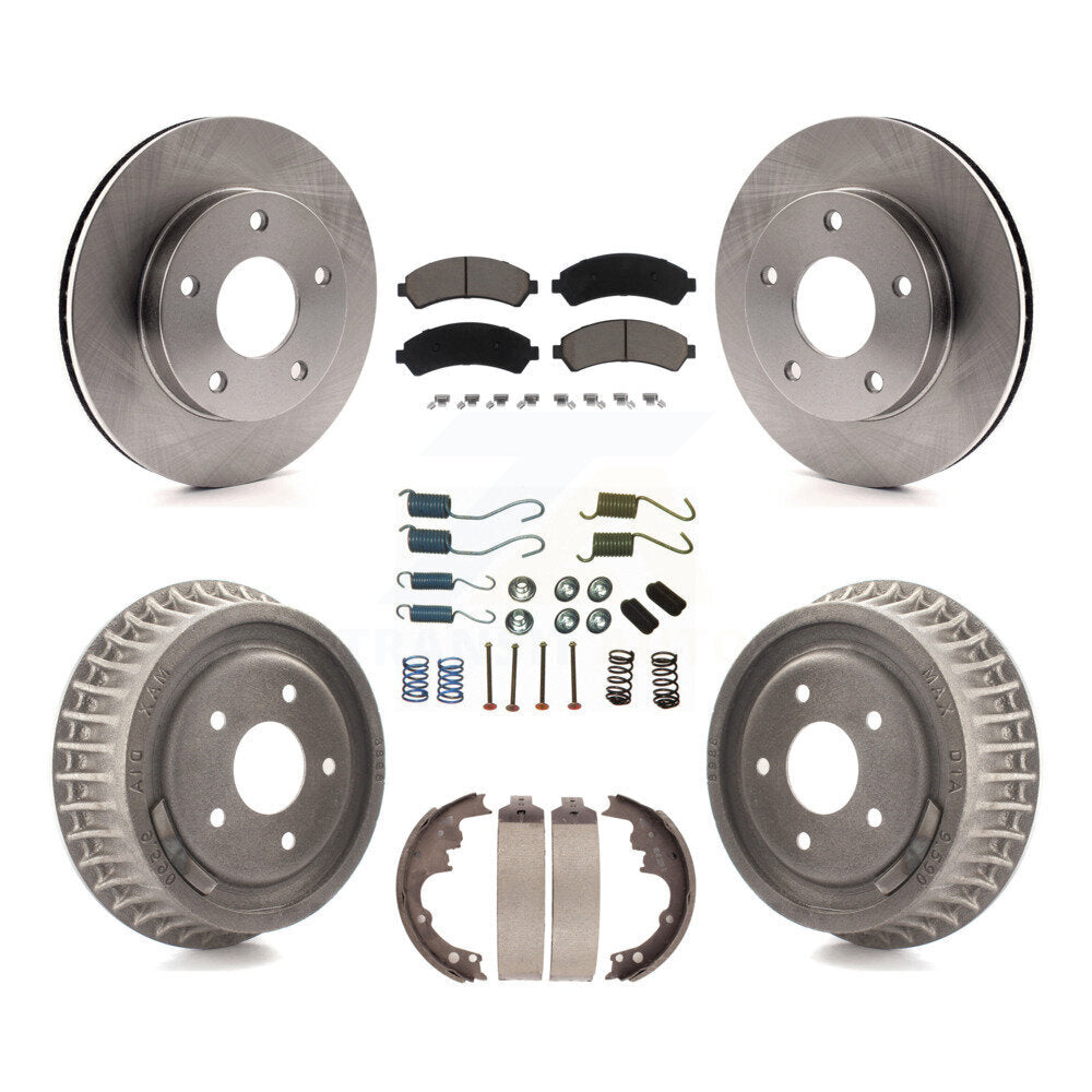 Front Rear Brake Rotor Ceramic Pad Drum Kit (7Pc) For Chevrolet Blazer GMC Jimmy