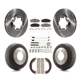 Front Rear Brake Rotor Ceramic Pad Drum Kit (7Pc) For Nissan Pathfinder INFINITI