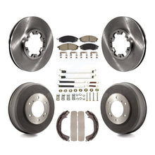 Load image into Gallery viewer, Front Rear Brake Rotor Ceramic Pad And Drum Kit (7Pc) For Nissan Xterra Frontier