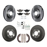 Front Rear Brake Rotors Ceramic Pad Drum Kit (7Pc) For Ford Escape Mazda Tribute