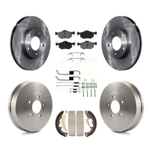 Load image into Gallery viewer, Front Rear Brake Rotor Ceramic Pad &amp; Drum Kit (7Pc) For 2007 Ford Escape Mercury