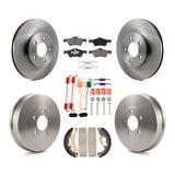 Front Rear Brake Rotors Ceramic Pad Drum Kit (7Pc) For Ford Escape Mazda Tribute