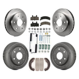 Front Rear Brake Rotors Ceramic Pad Drum Kit (7Pc) For Chevrolet K1500 GMC Yukon