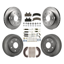 Front Rear Brake Rotor Ceramic Pad Drum Kit (7Pc) For 92-94 Chevrolet Blazer 4WD
