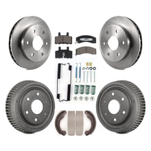 Charger l'image dans la galerie, Front Rear Disc Brake Rotors Ceramic Pads And Drum Kit (7Pc) For GMC Yukon