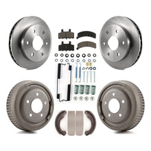 Charger l'image dans la galerie, Front Rear Disc Brake Rotors Ceramic Pads And Drum Kit (7Pc) For GMC Yukon 4WD