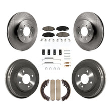 Charger l'image dans la galerie, Front Rear Disc Brake Rotors Ceramic Pads And Drum Kit (7Pc) For Honda Civic