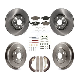 Front Rear Disc Brake Rotors Ceramic Pad And Drum Kit (7Pc) For Volkswagen Jetta