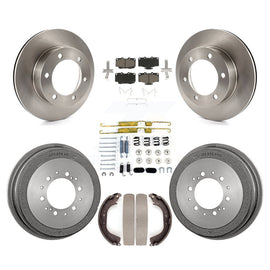 Front Rear Disc Brake Rotors Ceramic Pads And Drum Kit (7Pc) For Toyota Tacoma