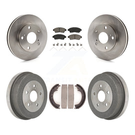 Front Rear Disc Brake Rotors Ceramic Pads And Drum Kit For Toyota Camry 2.2L