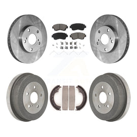 Front Rear Disc Brake Rotors Ceramic Pads And Drum Kit For Toyota Camry