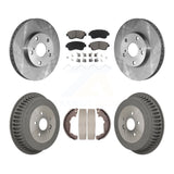 Front Rear Disc Brake Rotor Ceramic Pad And Drum Kit For 1998-2003 Toyota Sienna