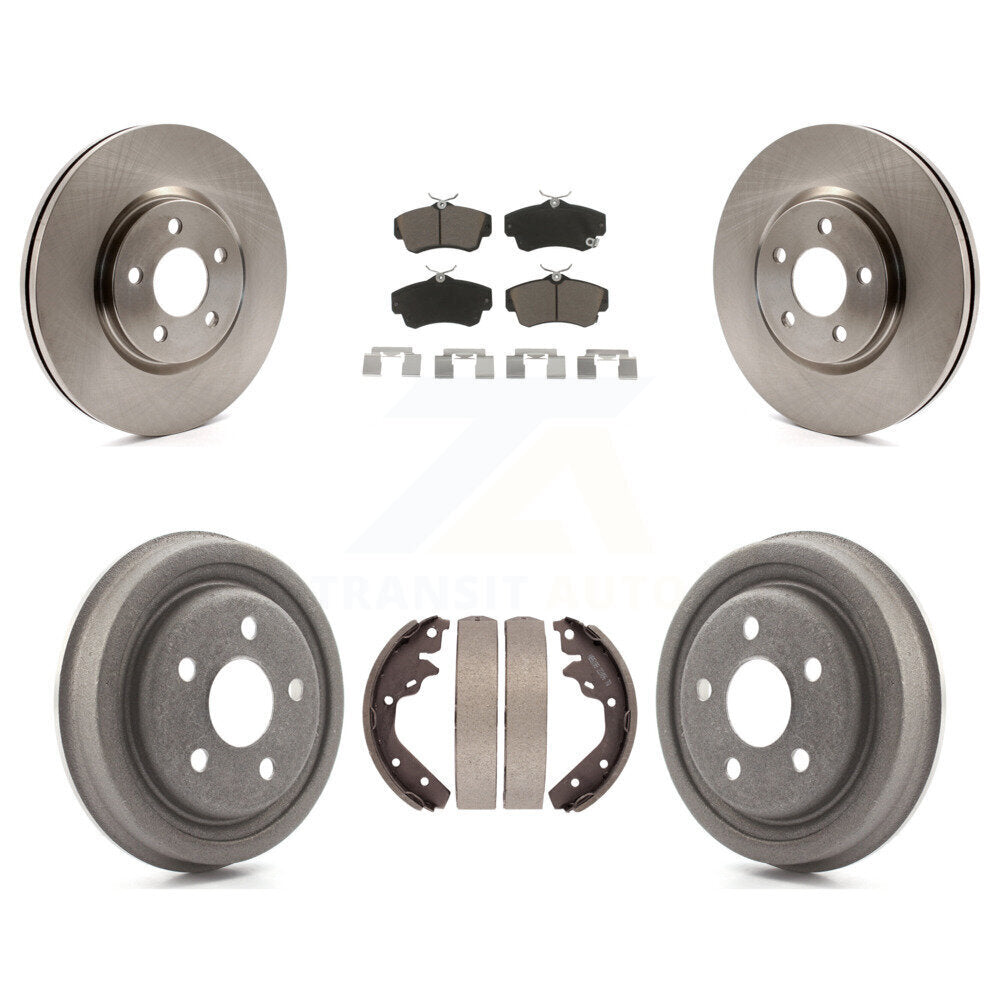 Front Rear Disc Brake Rotors Ceramic Pads And Drum Kit For 2003 Dodge Neon SRT-4