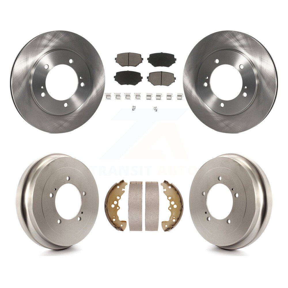 Front Rear Disc Brake Rotors Ceramic Pad & Drum Kit For Suzuki XL-7 Grand Vitara