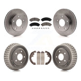 Front Rear Brake Rotors Ceramic Pad Drum Kit For 1997 Chevrolet Blazer GMC Jimmy
