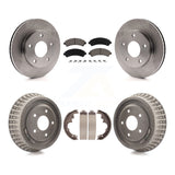 Front Rear Brake Rotors Ceramic Pad Drum Kit For 1997 Chevrolet Blazer GMC Jimmy