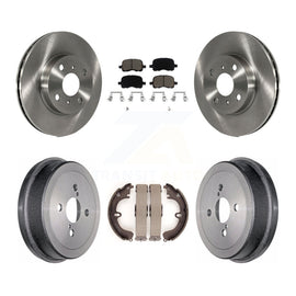 Front Rear Disc Brake Rotors Ceramic Pads And Drum Kit For Toyota Corolla