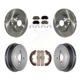 Front Rear Disc Brake Rotors Ceramic Pads And Drum Kit For Toyota Corolla