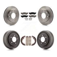 Charger l'image dans la galerie, Front Rear Brake Rotor Ceramic Pad Drum Kit For Ford F-150 4WD With 7 Lug Wheels