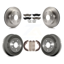 Charger l'image dans la galerie, Front Rear Brake Rotor Ceramic Pad And Drum Kit For 2000-2001 Dodge Ram 1500 4WD
