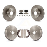 Front Rear Brake Rotors Ceramic Pad Drum Kit For Toyota Tacoma With 5 Lug Wheels