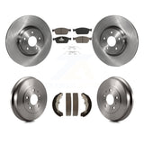 Front Rear Disc Brake Rotors Ceramic Pads And Drum Kit For Ford Focus ST
