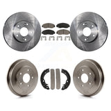 Front Rear Disc Brake Rotors Ceramic Pads And Drum Kit For Honda Civic Accord