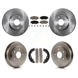 Front Rear Disc Brake Rotors Ceramic Pads And Drum Kit For Honda Accord Fit