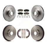 Front Rear Disc Brake Rotor Ceramic Pad And Drum Kit For Subaru Forester Impreza