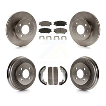 Charger l'image dans la galerie, Front Rear Disc Brake Rotors Ceramic Pad &amp; Drum Kit For 2003-2005 Hyundai Accent