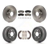 Front Rear Disc Brake Rotor Ceramic Pad & Drum Kit For Pontiac Montana Chevrolet