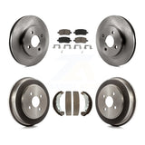 Front Rear Disc Brake Rotor Ceramic Pad Drum Kit For Chevrolet Cobalt Saturn Ion