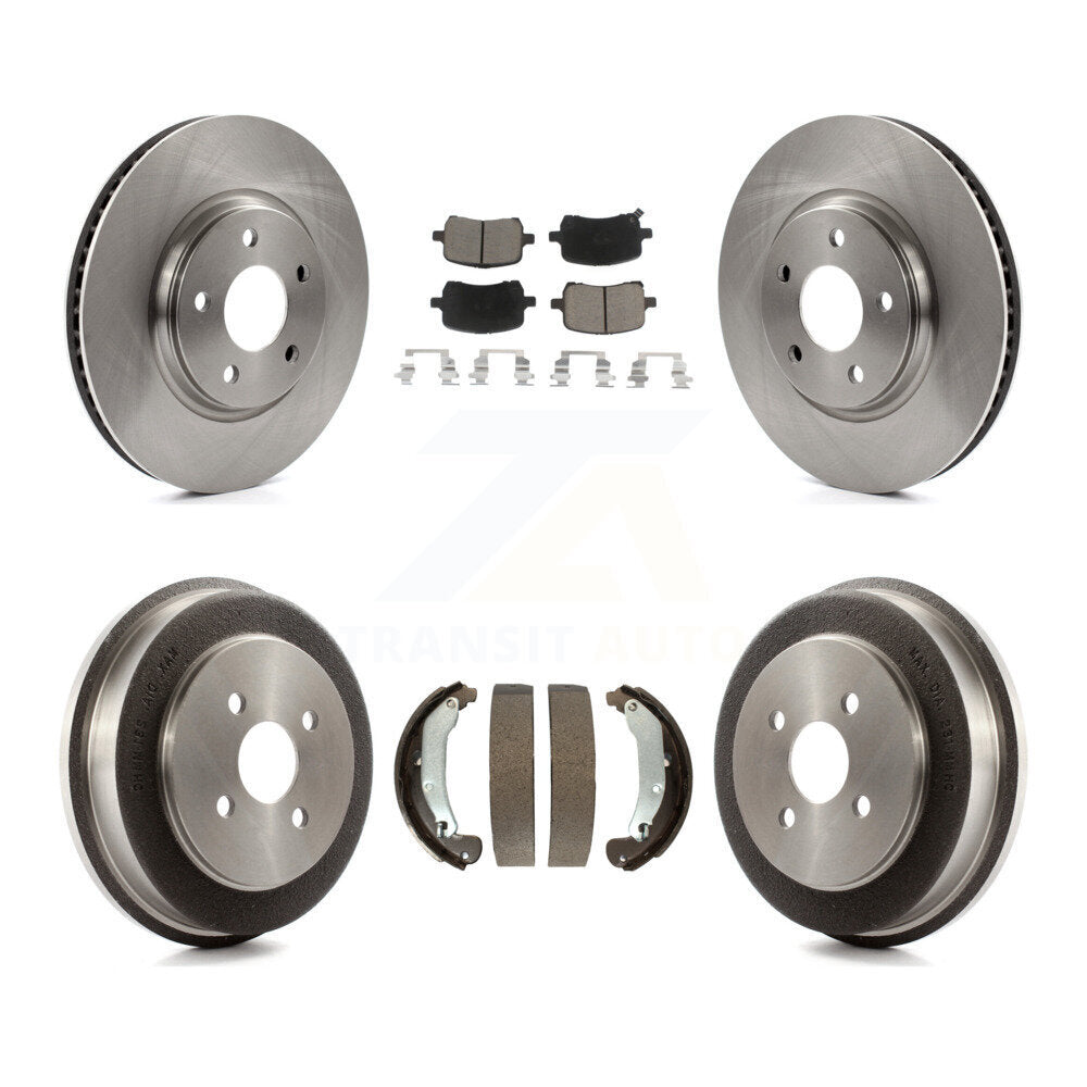Front Rear Disc Brake Rotors Ceramic Pads And Drum Kit For Pontiac Pursuit