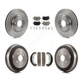 Front Rear Disc Brake Rotors Ceramic Pads And Drum Kit For Pontiac Pursuit