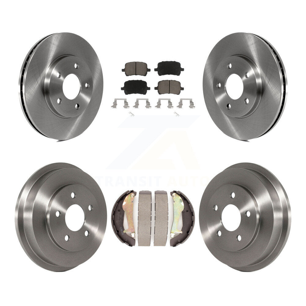 Front Rear Disc Brake Rotors Ceramic Pads And Drum Kit For Chevrolet HHR