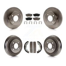 Charger l'image dans la galerie, Front Rear Brake Rotors Ceramic Pad Drum Kit For 2006 Hyundai Accent To 09 30 05