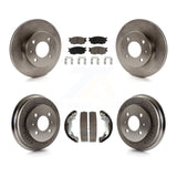 Front Rear Brake Rotors Ceramic Pad Drum Kit For 2006 Hyundai Accent To 09 30 05