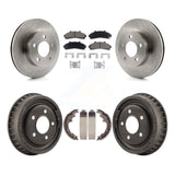 Front Rear Brake Rotors Ceramic Pad & Drum Kit For Ford Ranger Mazda B4000 B3000