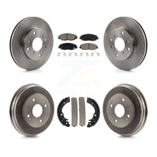 Load image into Gallery viewer, Front Rear Brake Rotor Ceramic Pad And Drum Kit For Honda Accord Coupe with 2.3L