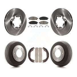 Front Rear Brake Rotor Ceramic Pad & Drum Kit For Nissan Pathfinder INFINITI QX4