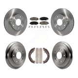 Front Rear Disc Brake Rotors Ceramic Pads And Drum Kit For Honda Civic