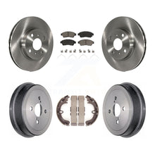 Charger l'image dans la galerie, Front Rear Disc Brake Rotors Ceramic Pad &amp; Drum Kit For Toyota Corolla Geo Prizm
