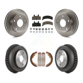 Front Rear Brake Rotor Ceramic Pad And Drum Kit For 1994-1999 Dodge Ram 1500 4WD