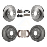 Front Rear Brake Rotor Ceramic Pad Drum Kit For GMC Yukon With 10