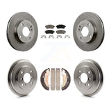 Front Rear Disc Brake Rotors Ceramic Pads And Drum Kit For Ford Fiesta