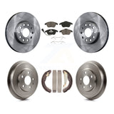 Front Rear Disc Brake Rotor Ceramic Pad And Drum Kit For Volkswagen Jetta Beetle