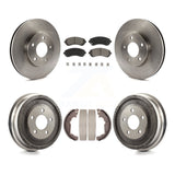 Front Rear Disc Brake Rotors Ceramic Pads And Drum Kit For Pontiac Aztek