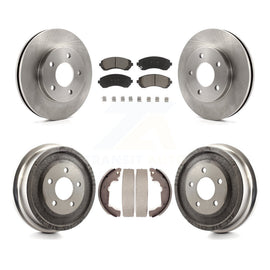 Front Rear Disc Brake Rotors Ceramic Pads And Drum Kit For Pontiac Aztek